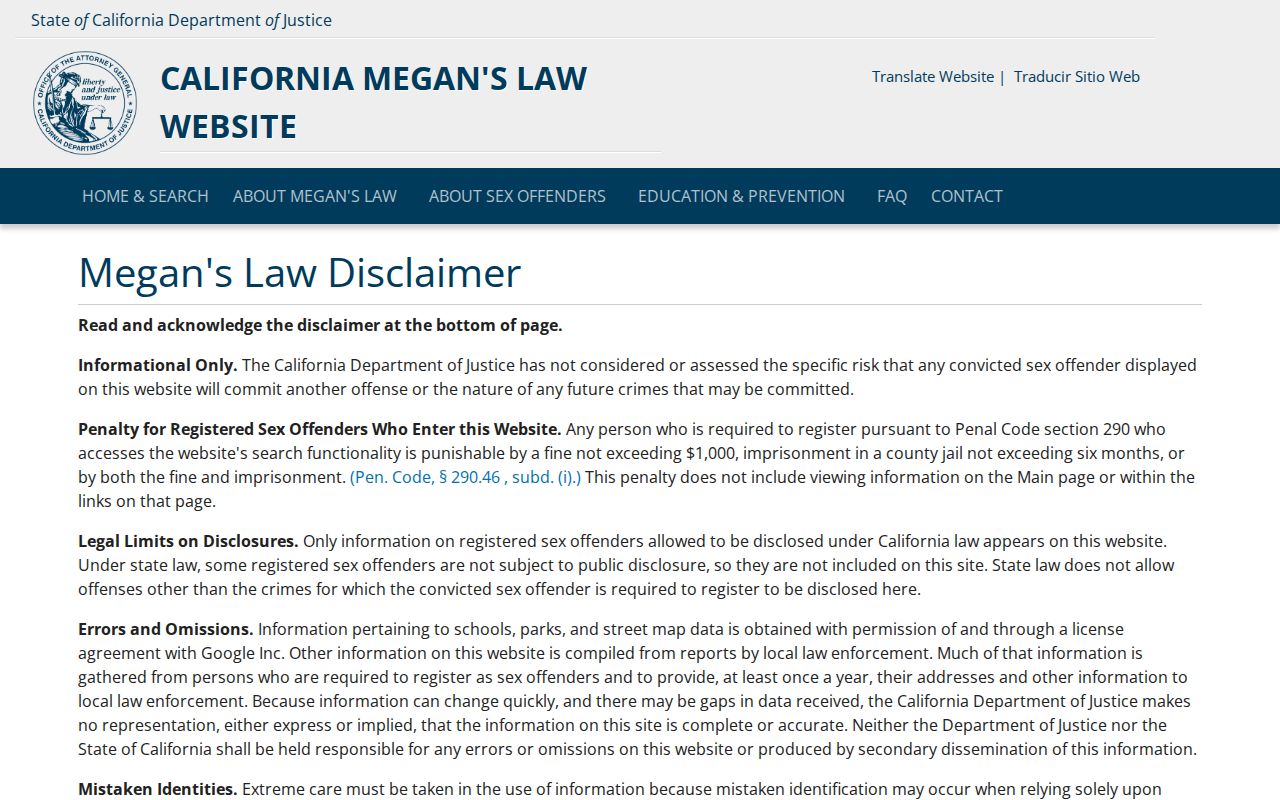 Lompoc neighbors reference to the California public-safety registry